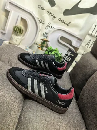 Adidas Samba Black Red Silver Lifestyle Sneakers 7