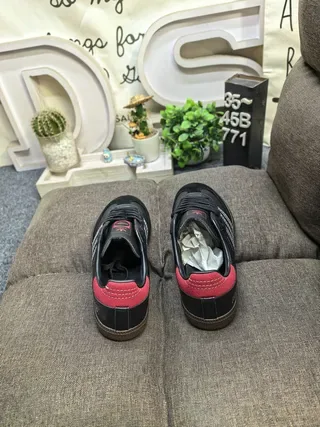 Adidas Samba Black Red Silver Lifestyle Sneakers 8