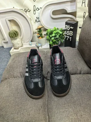 Adidas Samba Black Red Silver Lifestyle Sneakers 10