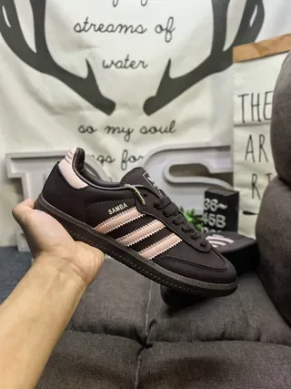 Adidas Samba Brown and Pink Lifestyle Sneakers 5