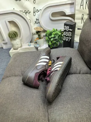 Adidas Samba Brown and Purple Lifestyle Sneakers 6