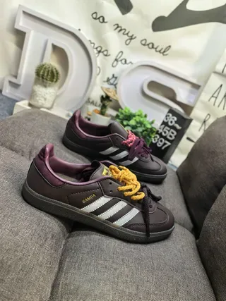 Adidas Samba Brown and Purple Lifestyle Sneakers 9