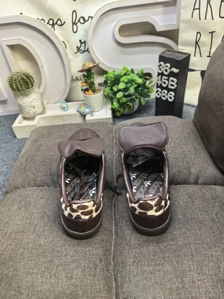 Adidas Samba Brown Leopard-Print Lifestyle Sneakers 8
