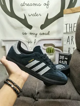 Adidas Samba Dark Navy and Gray Lifestyle Sneakers 5
