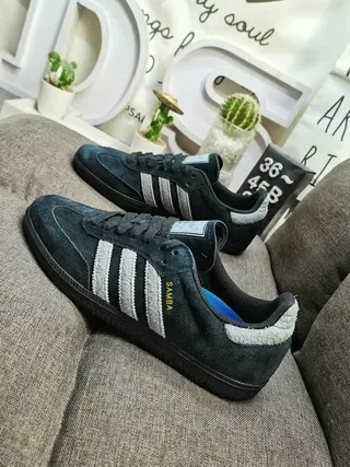 Adidas Samba Dark Navy and Gray Lifestyle Sneakers 7