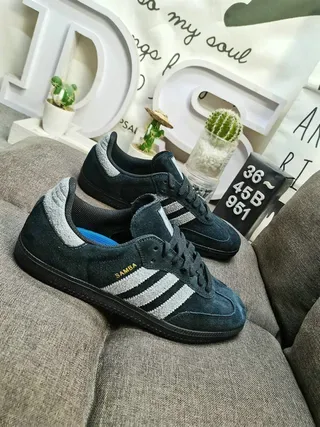 Adidas Samba Dark Navy and Gray Lifestyle Sneakers 9