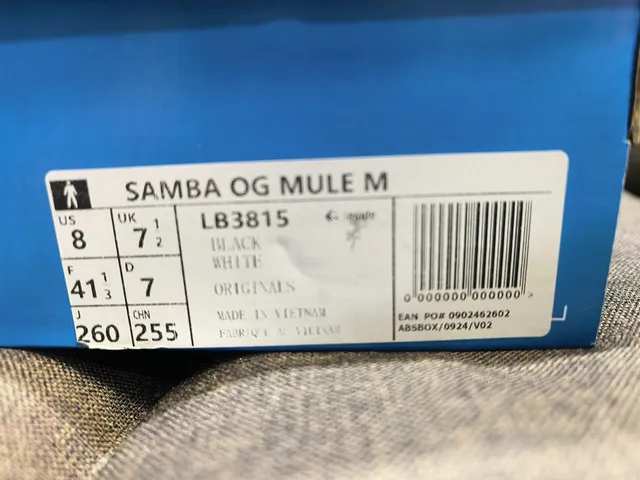 Adidas Samba Lace-Up Mule Black White Gum Casual Shoes 2