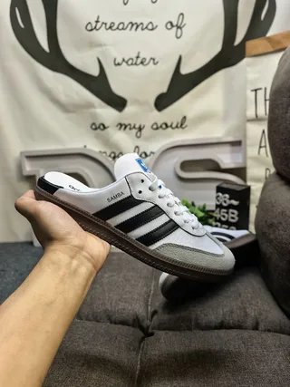 Adidas Samba Mule White Black Gray Brown Lifestyle Sneakers 5
