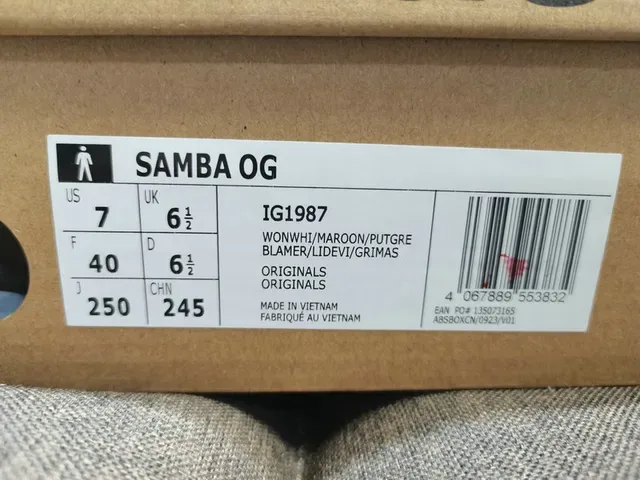 Adidas Samba Off-White and Burgundy Lifestyle Sneakers 2