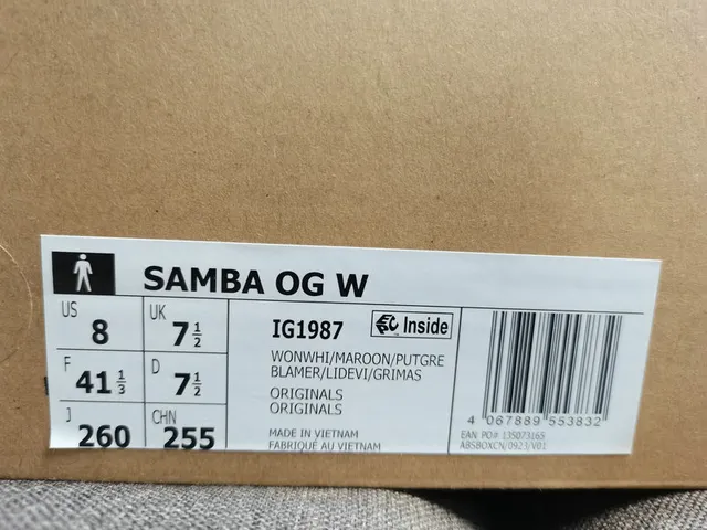 Adidas Samba Off-White and Burgundy Lifestyle Sneakers 2