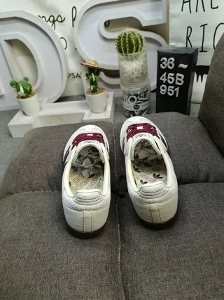 Adidas Samba Off-White and Burgundy Lifestyle Sneakers 8