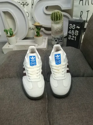 Adidas Samba Off-White and Burgundy Lifestyle Sneakers 10