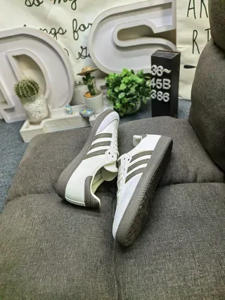 Adidas Samba Off-White Brown Lifestyle Sneakers 6