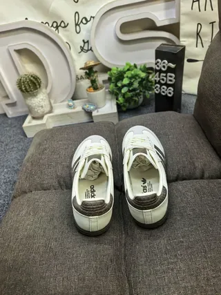 Adidas Samba Off-White Brown Lifestyle Sneakers 8