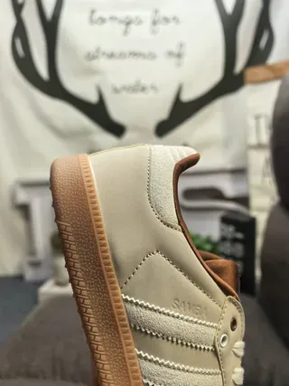 Adidas Samba OG Beige and Tan Lifestyle Sneakers 3