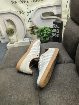 Adidas Samba OG Beige and Tan Lifestyle Sneakers 6