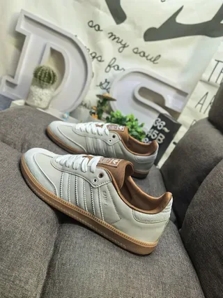 Adidas Samba OG Beige and Tan Lifestyle Sneakers 7