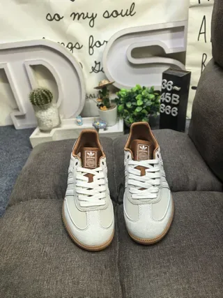 Adidas Samba OG Beige and Tan Lifestyle Sneakers 10