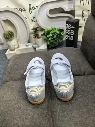 Adidas Samba OG Light Gray Cream Stripe Lifestyle Sneakers 8
