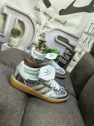 Adidas Samba OG Metallic Silver White Lifestyle Sneakers 9