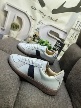 Adidas Samba OG Off-White Navy Stripe Lifestyle Sneakers 7