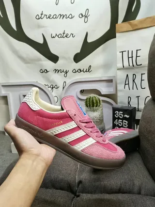 Adidas Samba OG Pink and White Lifestyle Sneakers 5