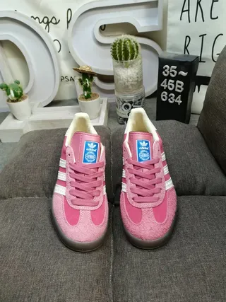 Adidas Samba OG Pink and White Lifestyle Sneakers 10