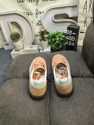 Adidas Samba OG Tan and Off-White Lifestyle Sneakers 8