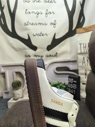 Adidas Samba Open-Back Slip-On White Black Brown Casual Shoes 3