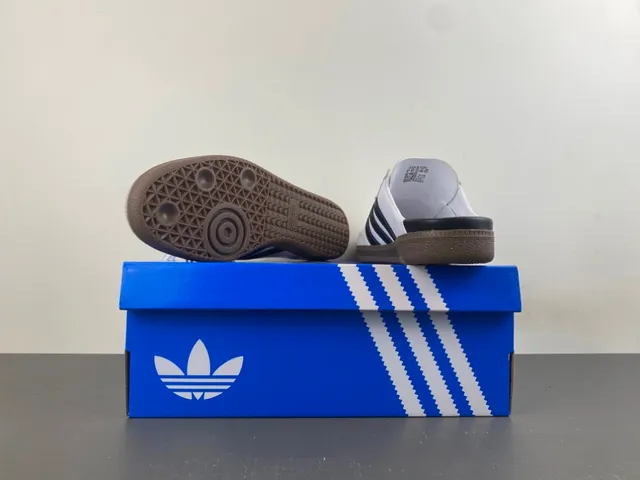 Adidas Samba Slip-On White Black Gum Loafers 16