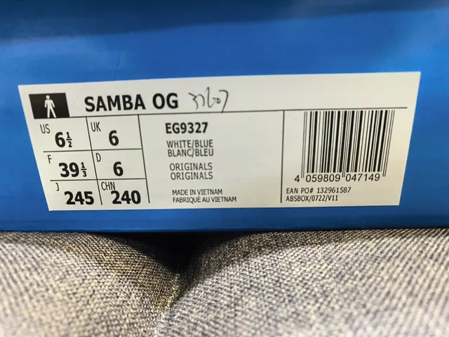 Adidas Samba White and Light Blue Lifestyle Sneakers 2
