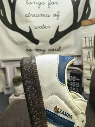 Adidas Samba White and Navy Lifestyle Sneakers 3