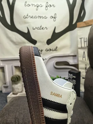 Adidas Samba White Black Gum Loafers 3