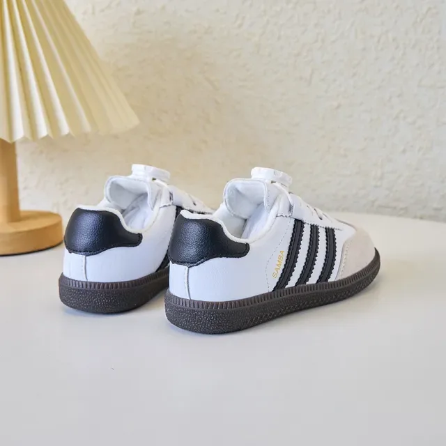Adidas Samba White Black Low-Top Suede-Leather Mix Lifestyle Sneakers 24