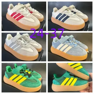 Adidas Samba सफेद लाल सुड छाला ऊपरी तीन धारी तरफ का पैनल लाइफस्टाइल स्नीकर्स