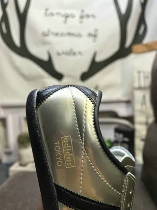 Adidas Silver Black Metallic Upper Three Stripes Lifestyle Sneakers 3