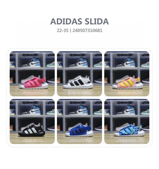 Adidas Slida Sandales Casual Bleues et Marine 3