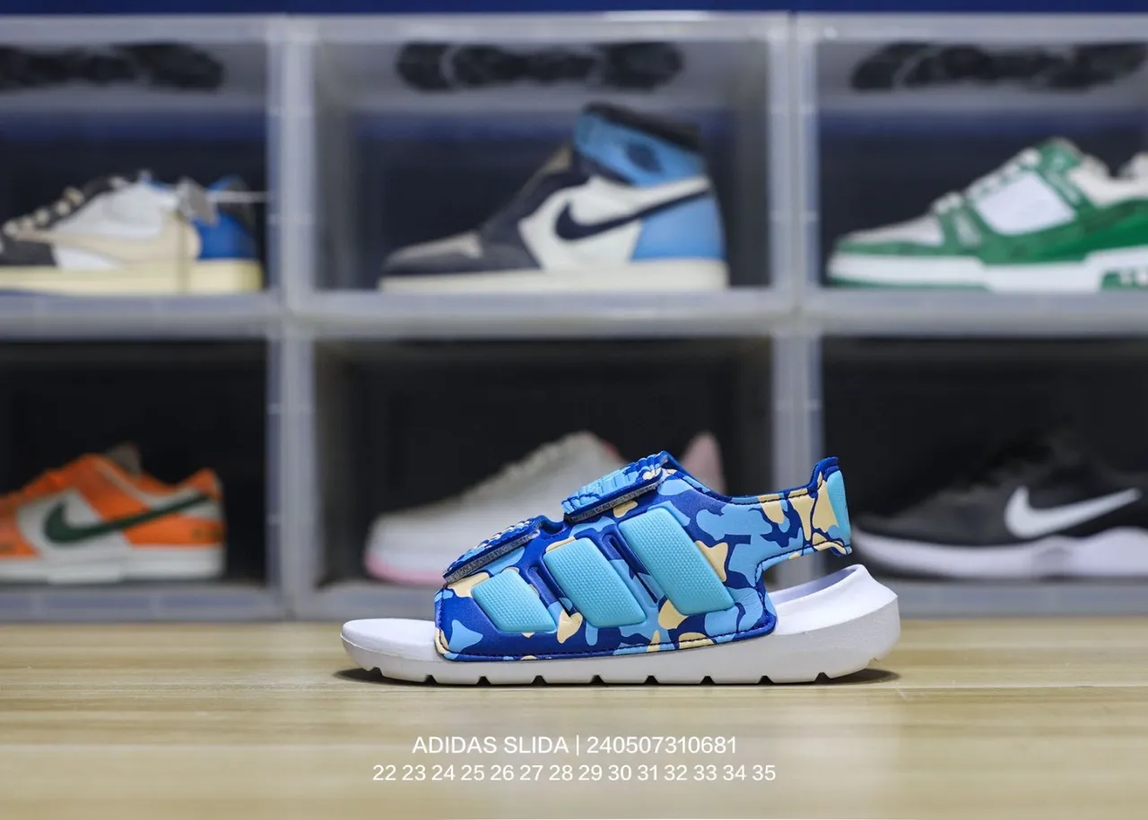 Adidas Slida Sandales Casual Bleues et Marine 9