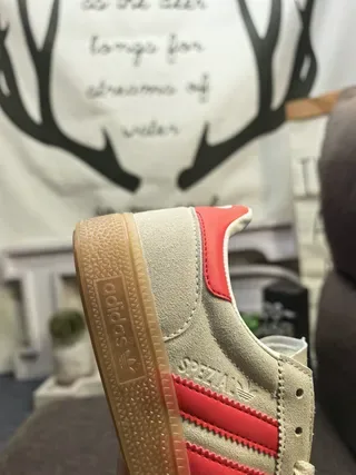 Adidas Spezial Beige and Red Lifestyle Sneakers 3