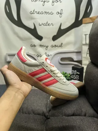 Adidas Spezial Beige and Red Lifestyle Sneakers 5