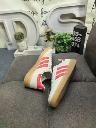 Adidas Spezial Beige and Red Lifestyle Sneakers 6