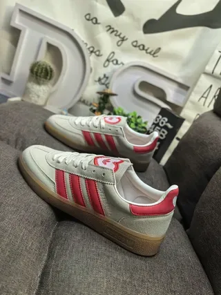 Adidas Spezial Beige and Red Lifestyle Sneakers 7