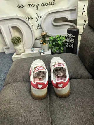 Adidas Spezial Beige and Red Lifestyle Sneakers 8