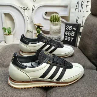 Adidas Spezial Beige Black रेट्रो रनर लेदर अपर लाइफस्टाइल स्नीकर