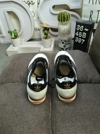 Adidas Spezial Beige Black Retro Runner Leather Upper Lifestyle Sneakers 8