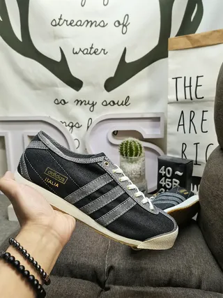 Adidas Spezial Denim Black Silver Gray Lifestyle Sneakers 5