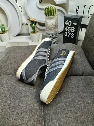 Adidas Spezial Denim Black Silver Gray Lifestyle Sneakers 6