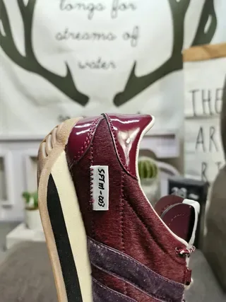 Adidas Spezial Maroon and Purple Velvet Stripe Lifestyle Sneakers 3