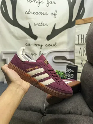 Adidas Spezial Off-White and Maroon Lifestyle Sneakers 15