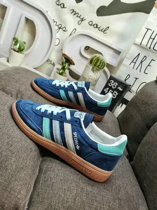 Adidas Spezial Red Yellow Blue Suede Lifestyle Sneakers 7